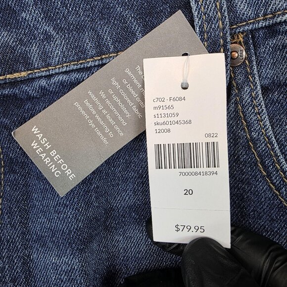 Lane Bryant Jeans Womens 20 Blue High-Rise Signature Fit Girlfriend Straight - Picture 8 of 14